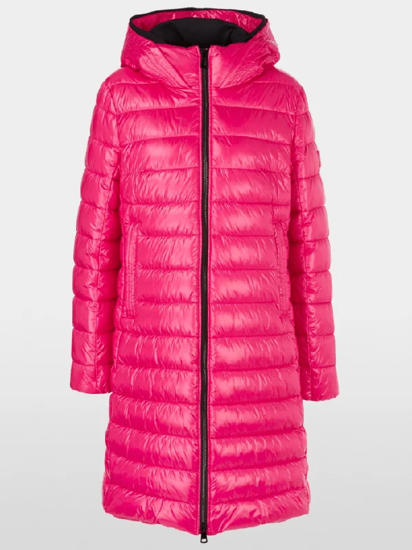 Marc Cain Sports Rethink Together Padded Coat In Dragon Fruit XS 11.05 W43 Col 244 Elasticated Drawstring Belted