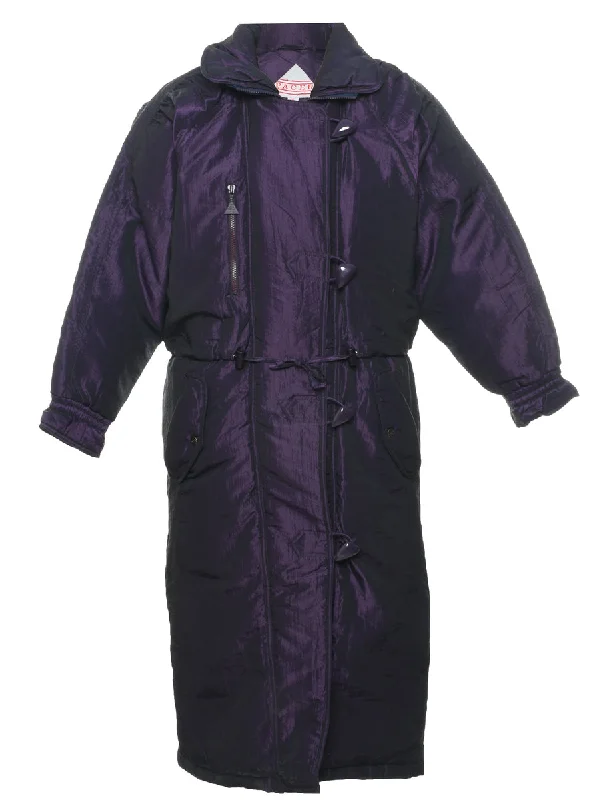 Purple Coat - L Front Pockets Side Pockets Patch Pockets