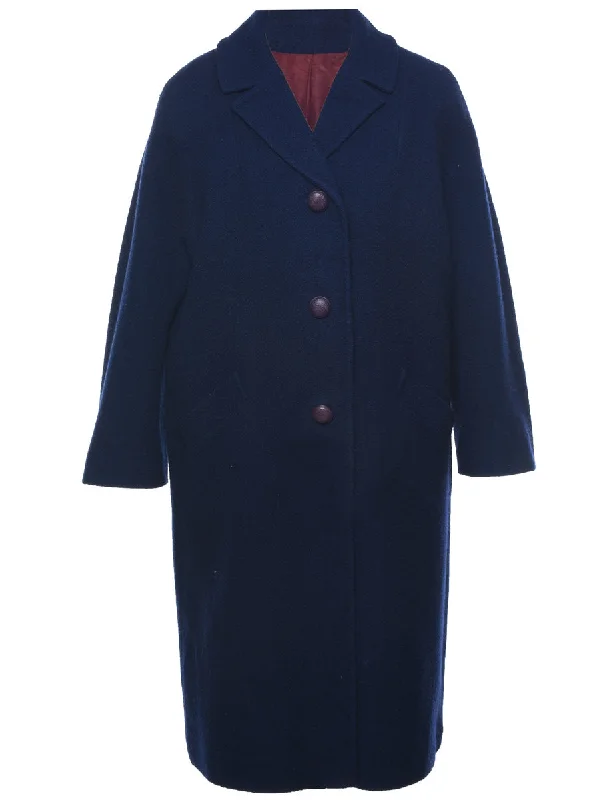 Single Breasted Wool Coat - XL Toggle Coat Shawl Collar Coat Notch Collar Coat