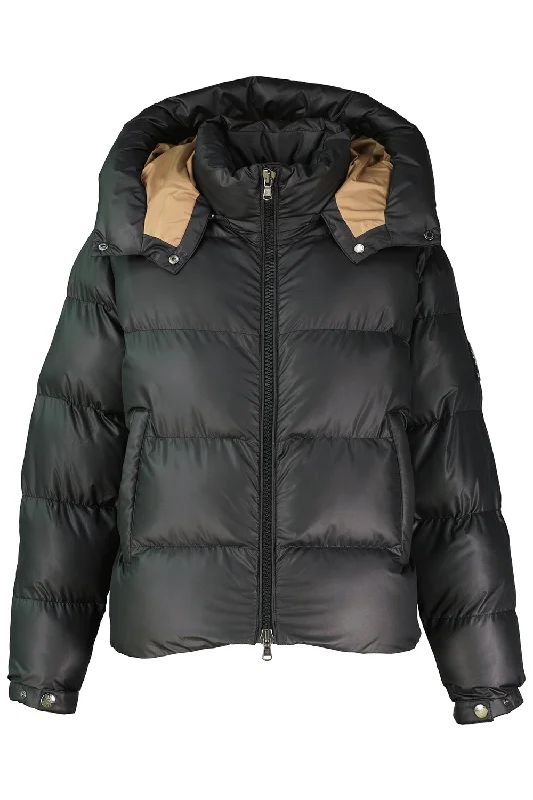 Women's Sandbanks Black Core Puffer Coat Elasticated Drawstring Belted